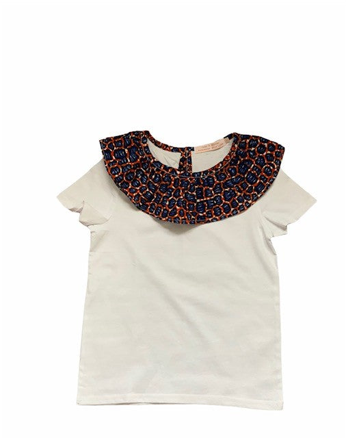 Tee-shirt à col volanté